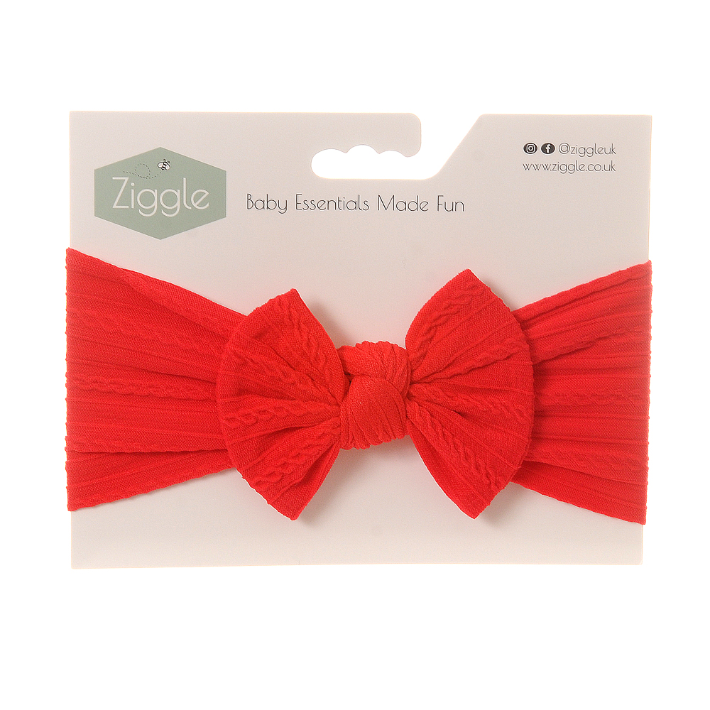 Red Top Bow Turban Baby Headband Ziggle