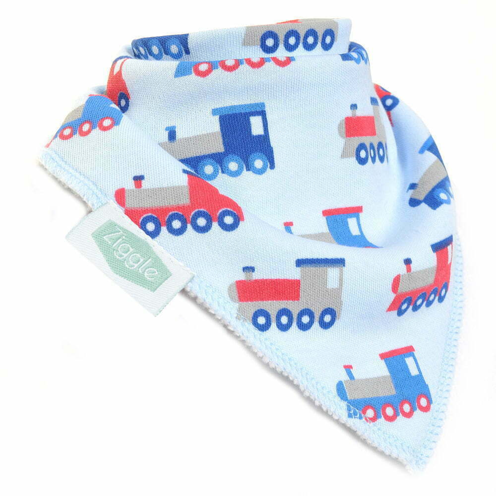 Trains Dribble Bib for Baby Boys + Toddlers Ziggle