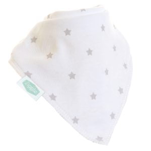 Dress your little star in our White With Grey Stars Bib! Gorgeous grey stars decorate a crisp white background.
