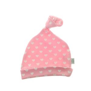 pink with white hearts hat