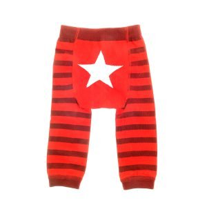 White and Red Star Leggings