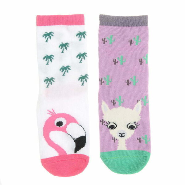 Florence Flamingo and Linda Llama Socks Set