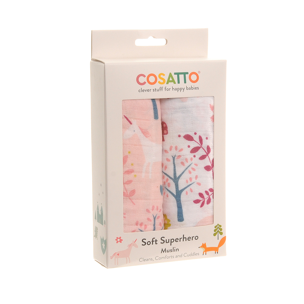 Cosatto Unicorn Garden Muslin Duo