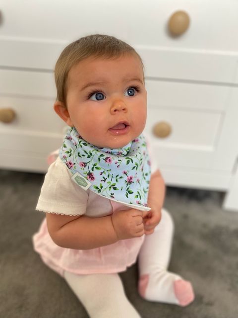 Vintage Blue Rose Bib - Image 3