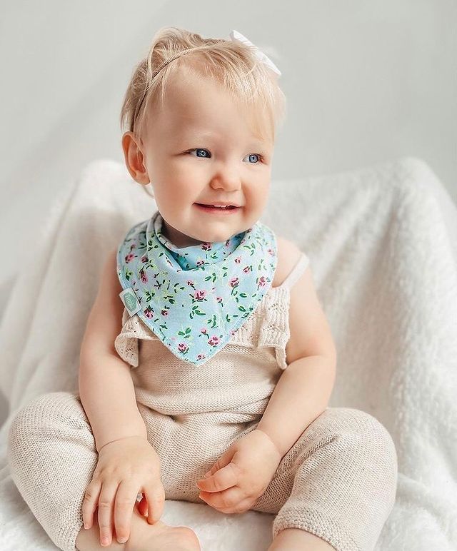 Vintage Blue Rose Bib - Image 4