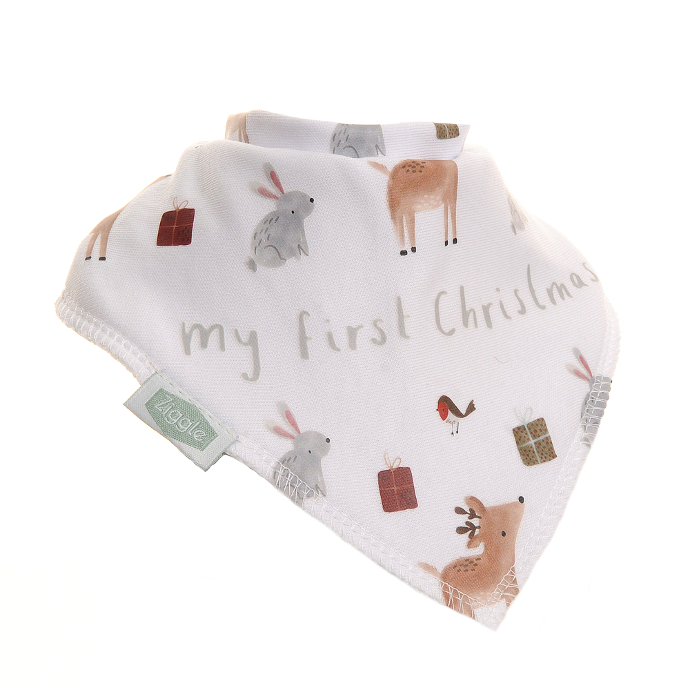 My First Christmas Winter Animals Bib