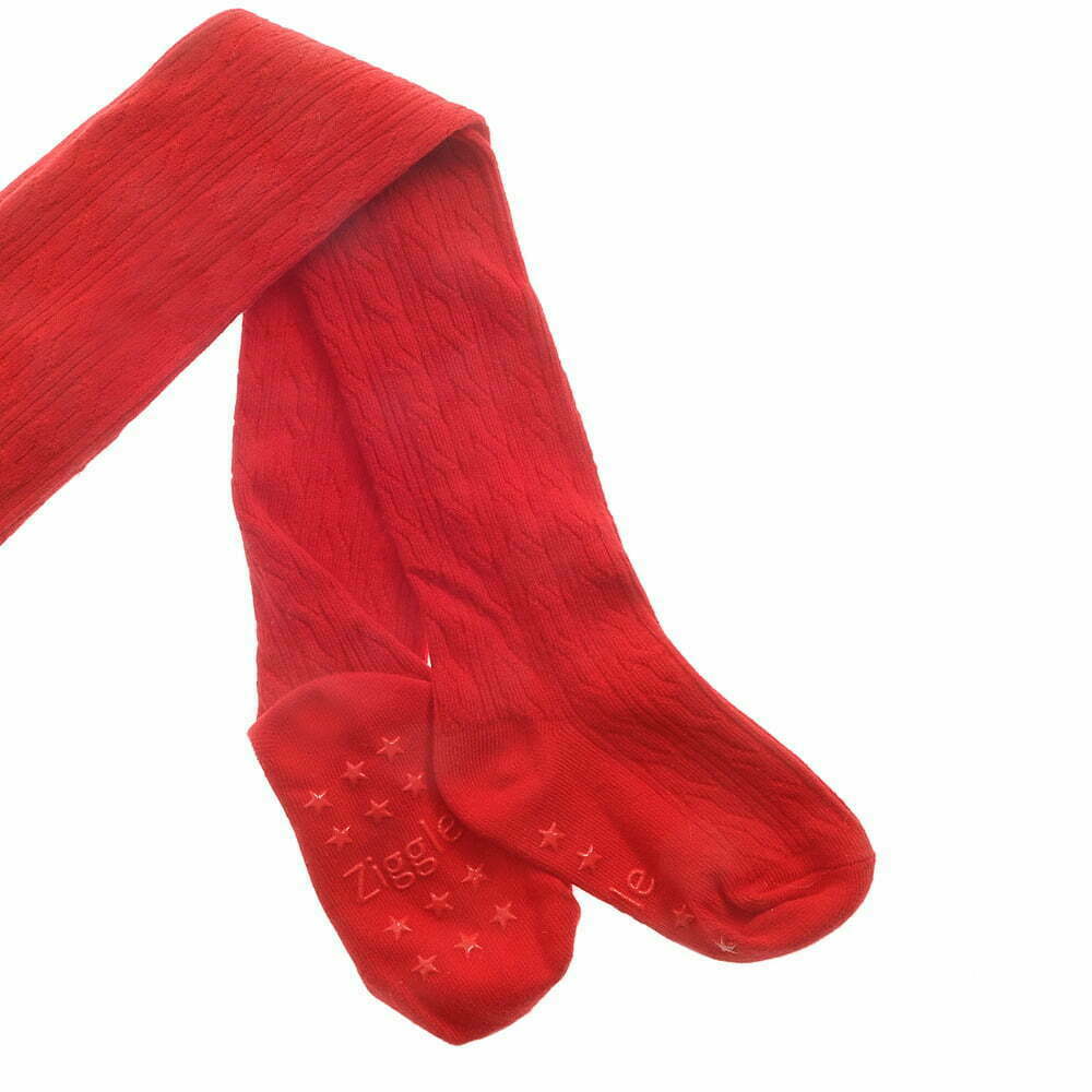 Red Tights - 6-12 months