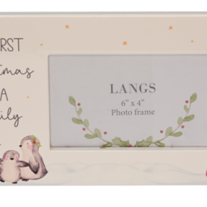 Our First Christmas as a Family ceramic photo frame
