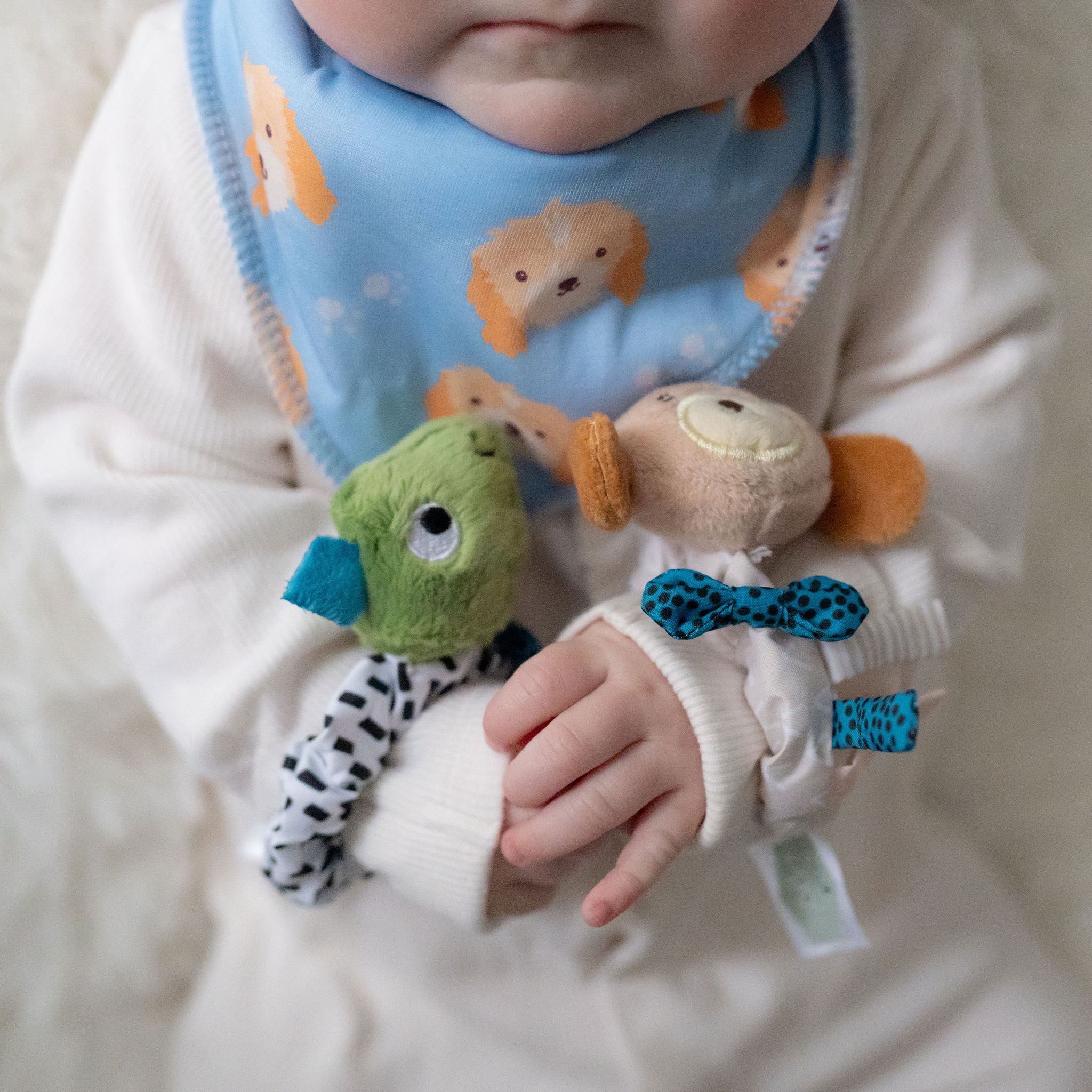 Plush Dino and Cockapoo Wrist Rattles - Image 2